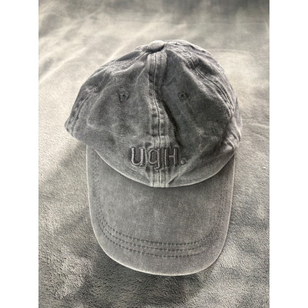 Unbranded Unisex UGH Embroidered Baseball Cap One Size Charcoal Gray Cotton Hat